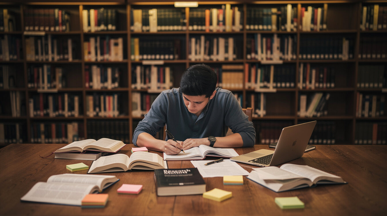 library research scene