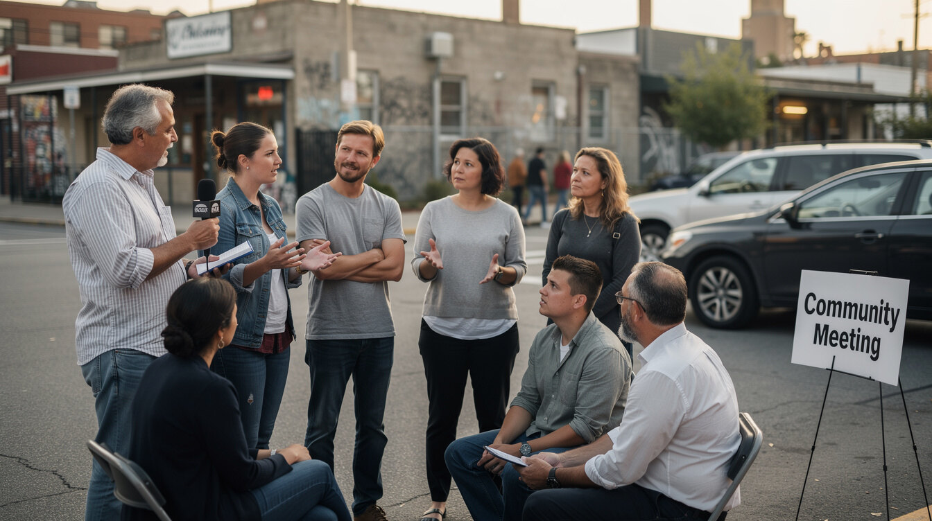 city street interview