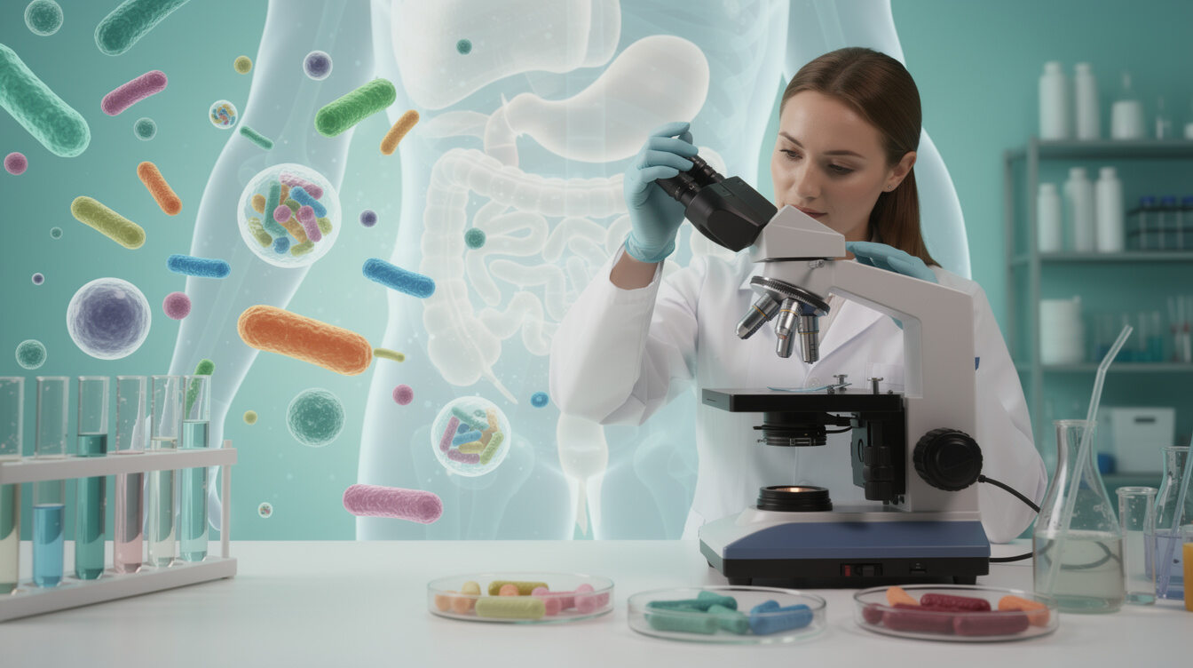 microbiome bacteria under microscope